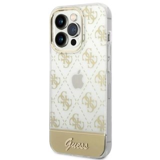 Etui Guess GUHCP14LHG4MHG do Apple iPhone 14 Pro 6,1" złoty/gold hardcase 4G Pattern Script