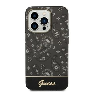 Etui Guess GUHCP14LHGBNHK do Apple iPhone 14 Pro 6,1" czarny/black hardcase Bandana Paisley