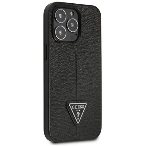 Etui Guess GUHCP14LPSATLK do Apple iPhone 14 Pro 6,1" czarny/black hardcase SaffianoTriangle Logo
