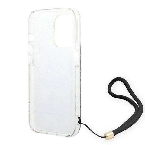 Etui Guess GUOHCP14LH4STW do Apple iPhone 14 Pro 6,1" brązowy/brown hardcase 4G Print Strap