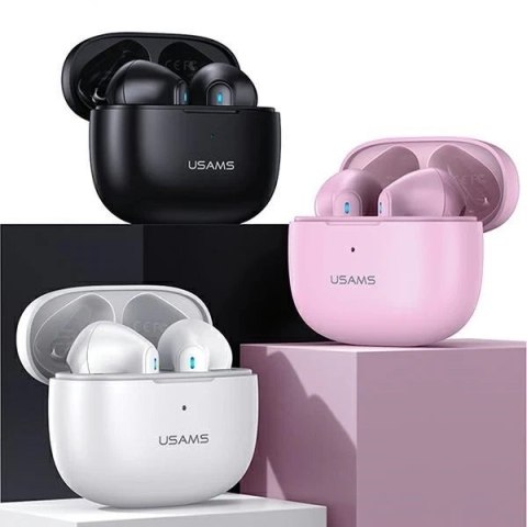 Słuchawki Bluetooth 5.2 USAMS TWS NX10 Series Dual mic bezprzewodowe różowy/pink BHUNX03