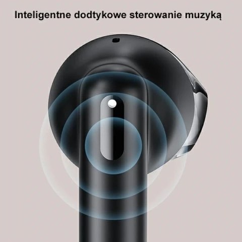 Słuchawki Bluetooth 5.3 USAMS TWS US Series Dual mic bezprzewodowe czarne/black BHUUS01