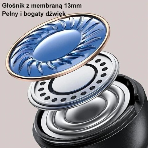 Słuchawki Bluetooth 5.3 USAMS TWS US Series Dual mic bezprzewodowe czarne/black BHUUS01