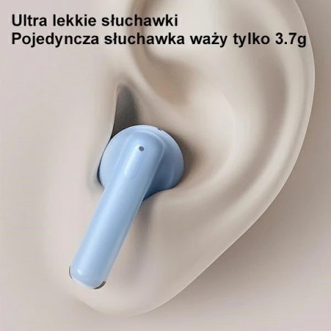 Słuchawki Bluetooth 5.3 USAMS TWS US Series Dual mic bezprzewodowe niebieskie/blue BHUUS03