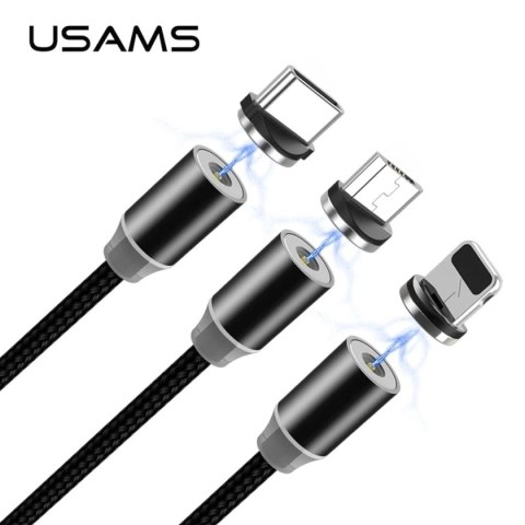 USAMS Adapter magnetyczny microUSB bulk srebrny/silver SJ158USBTA (US-SJ158)