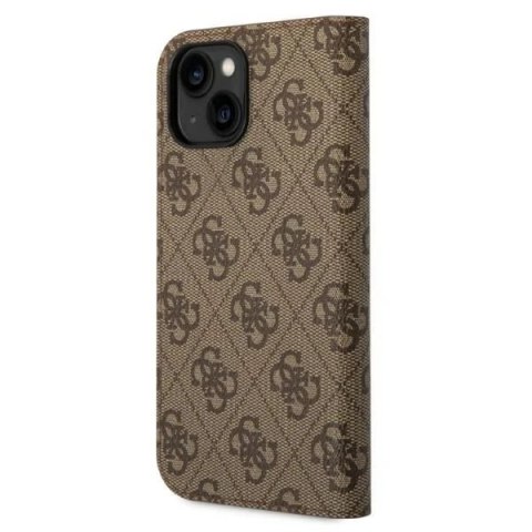 Etui Guess GUBKP14SHG4SHW do Apple iPhone 14 6,1" brązowy/brown book 4G Vintage Gold Logo