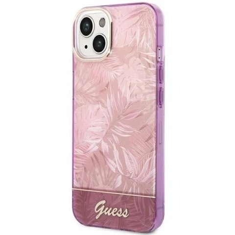 Etui Guess GUHCP14MHGJGHP do Apple iPhone 14 Plus 6,7" różowy/pink hardcase Jungle Collection