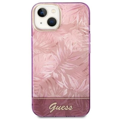 Etui Guess GUHCP14MHGJGHP do Apple iPhone 14 Plus 6,7" różowy/pink hardcase Jungle Collection