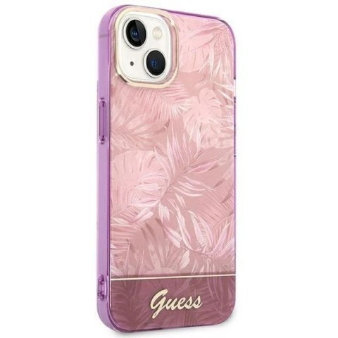 Etui Guess GUHCP14MHGJGHP do Apple iPhone 14 Plus 6,7" różowy/pink hardcase Jungle Collection