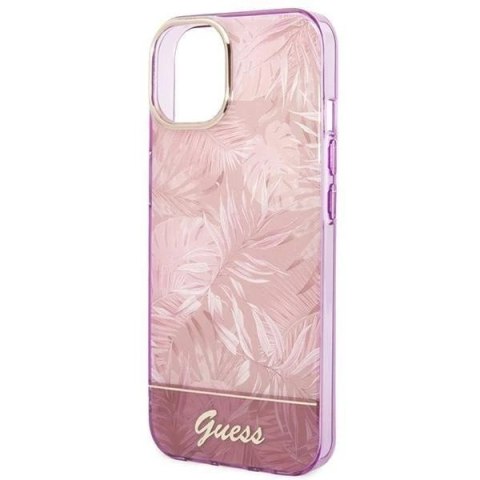 Etui Guess GUHCP14MHGJGHP do Apple iPhone 14 Plus 6,7" różowy/pink hardcase Jungle Collection