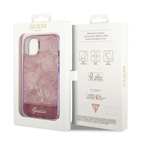 Etui Guess GUHCP14MHGJGHP do Apple iPhone 14 Plus 6,7" różowy/pink hardcase Jungle Collection