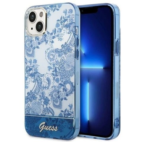 Etui Guess GUHCP14MHGPLHB do Apple iPhone 14 Plus 6,7" niebieski/blue hardcase Porcelain Collection