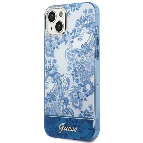 Etui Guess GUHCP14MHGPLHB do Apple iPhone 14 Plus 6,7" niebieski/blue hardcase Porcelain Collection