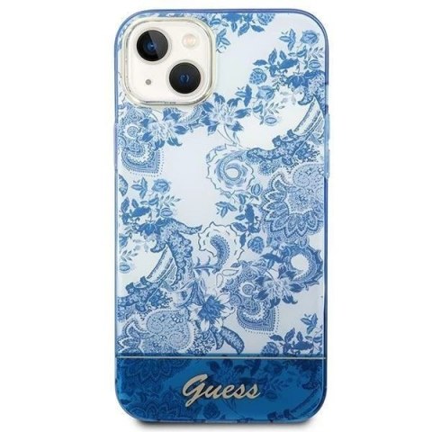 Etui Guess GUHCP14MHGPLHB do Apple iPhone 14 Plus 6,7" niebieski/blue hardcase Porcelain Collection