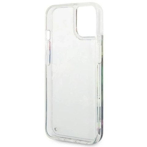 Etui Guess GUHCP14MLFLSB do Apple iPhone 14 Plus 6,7" niebieski/blue hardcase Flower Liquid Glitter
