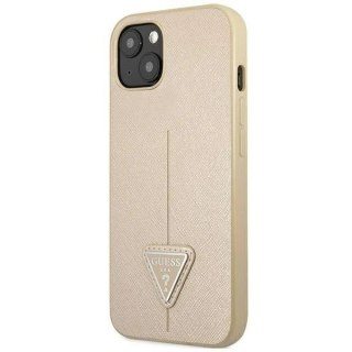 Etui Guess GUHCP14MPSATLE do Apple iPhone 14 Plus 6,7" beżowy/beige hardcase SaffianoTriangle Logo
