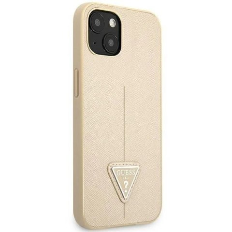 Etui Guess GUHCP14MPSATLE do Apple iPhone 14 Plus 6,7" beżowy/beige hardcase SaffianoTriangle Logo