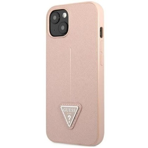 Etui Guess GUHCP14MPSATLP do Apple iPhone 14 Plus 6,7" różowy/pink hardcase SaffianoTriangle Logo