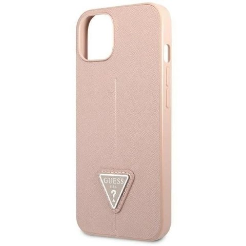 Etui Guess GUHCP14MPSATLP do Apple iPhone 14 Plus 6,7" różowy/pink hardcase SaffianoTriangle Logo