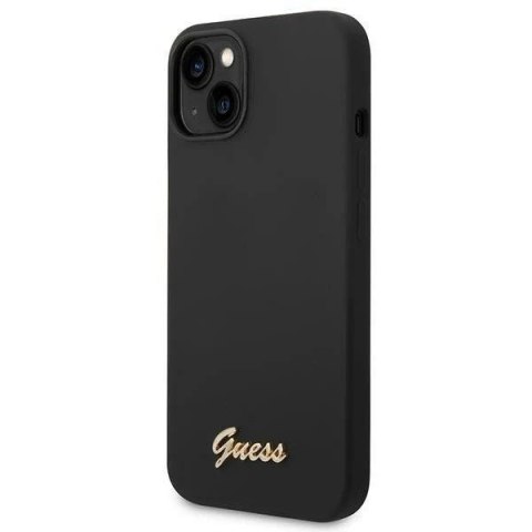 Etui Guess GUHCP14MSLSMK do Apple iPhone 14 Plus 6,7" czarny/black hard case Silicone Vintage Gold Logo