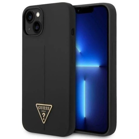 Etui Guess GUHCP14MSLTGK do Apple iPhone 14 Plus 6,7" czarny/black hardcase Silicone Triangle