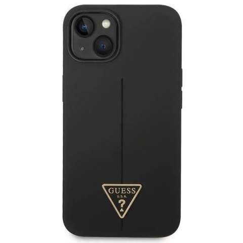 Etui Guess GUHCP14MSLTGK do Apple iPhone 14 Plus 6,7" czarny/black hardcase Silicone Triangle