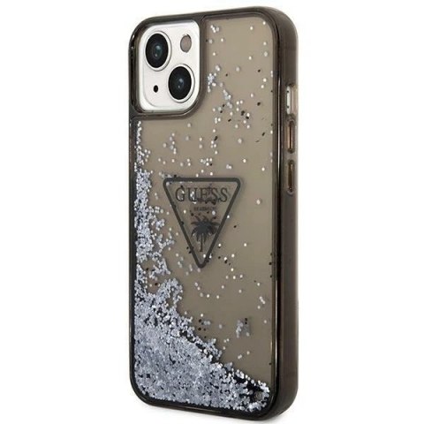 Etui Guess GUHCP14SLFCTPK do Apple iPhone 14 6,1" czarny/black hardcase Liquid Glitter Palm Collection