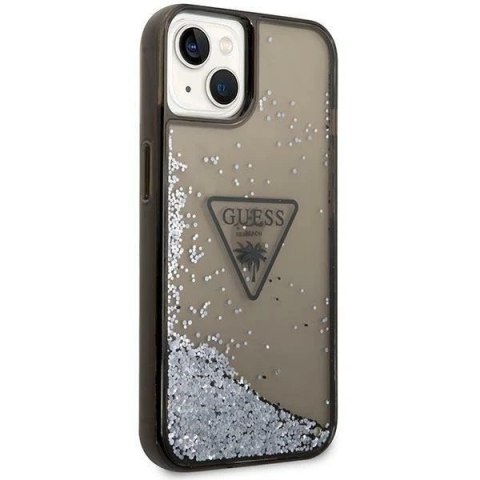 Etui Guess GUHCP14SLFCTPK do Apple iPhone 14 6,1" czarny/black hardcase Liquid Glitter Palm Collection