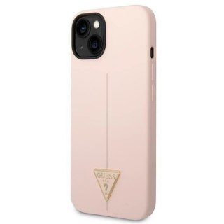 Etui Guess GUHCP14SSLTGP do Apple iPhone 14 6,1" różowy/pink hardcase Silicone Triangle