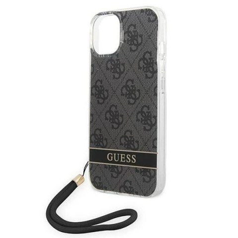 Etui Guess GUOHCP14MH4STK do Apple iPhone 14 Plus 6,7" czarny/black hardcase 4G Print Strap