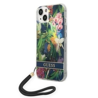 Etui Guess GUOHCP14MHFLSB do Apple iPhone 14 Plus 6,7" niebieski/blue hardcase Flower Strap