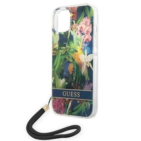 Etui Guess GUOHCP14MHFLSB do Apple iPhone 14 Plus 6,7" niebieski/blue hardcase Flower Strap