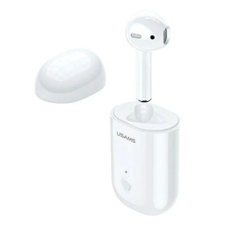 Słuchawka Bluetooth 5.0 USAMS LB Series + stacja dokująca biały/white BHULB01 (US-LB001)