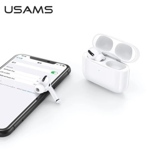 Słuchawki Bluetooth 5.0 USAMS TWS ANC YB Series bezprzewodowe biały/white BHUYB01 (US-YB001)