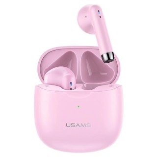 Słuchawki Bluetooth 5.0 USAMS TWS IA series bezprzewodowe różowy/pink BHUIA04 (US-IA04)