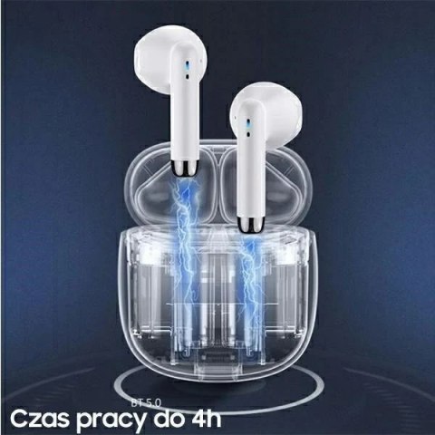 Słuchawki Bluetooth 5.0 USAMS TWS IA series bezprzewodowe różowy/pink BHUIA04 (US-IA04)