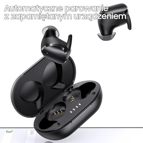 Słuchawki Bluetooth 5.0 USAMS TWS LX Series Dual mic bezprzewodowe czarny/black BHULX01
