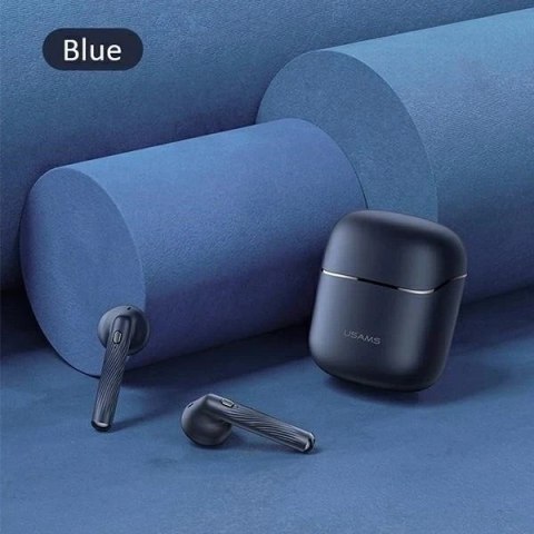 Słuchawki Bluetooth 5.0 USAMS TWS SY series SY02 bezprzewodowe niebieski/blue BHUSY02