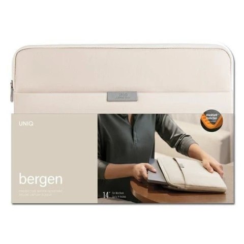 UNIQ torba Bergen laptop Sleeve 14" beżowy/ivory beige