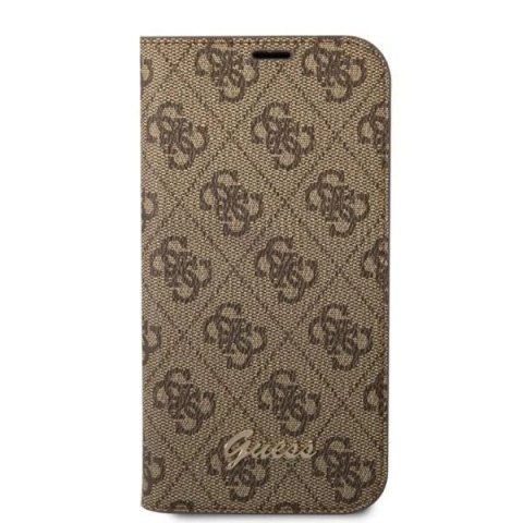 Etui Guess GUBKP14LHG4SHW do Apple iPhone 14 Pro 6,1" brązowy/brown book 4G Vintage Gold Logo