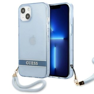 Etui Guess GUHCP13SHTSGSB do Apple iPhone 13 Mini 5,4" niebieski/blue hardcase Translucent Stap
