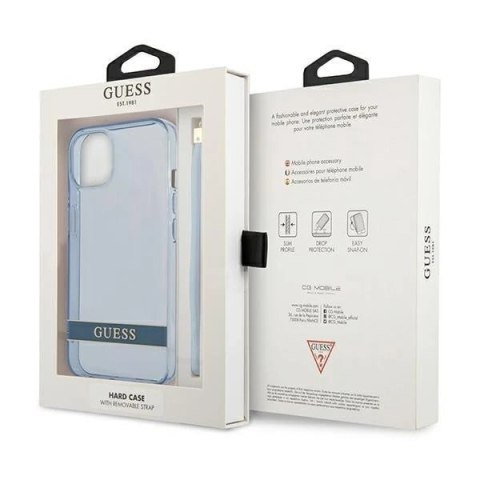 Etui Guess GUHCP13SHTSGSB do Apple iPhone 13 Mini 5,4" niebieski/blue hardcase Translucent Stap