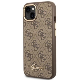 Etui Guess GUHCP14SHG4SHW do Apple iPhone 14 6,1" brązowy/brown hard case 4G Vintage Gold Logo