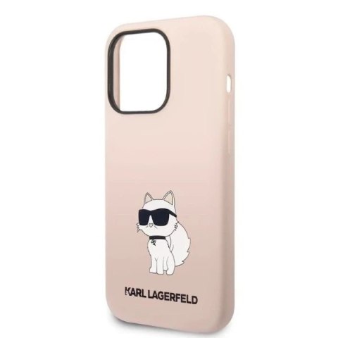 Etui Karl Lagerfeld KLHCP14XSNCHBCP do iPhone 14 Pro Max 6,7" hardcase Silicone Choupette różowy/pink