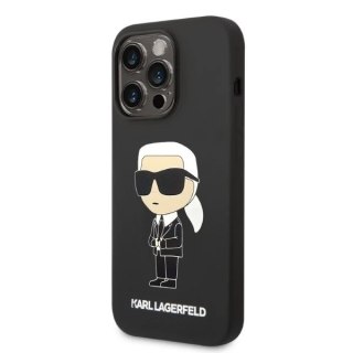 Etui Karl Lagerfeld KLHCP14XSNIKBCK do iPhone 14 Pro Max 6,7" hardcase Silicone Ikonik czarny/black
