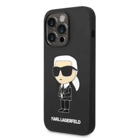 Etui Karl Lagerfeld KLHCP14XSNIKBCK do iPhone 14 Pro Max 6,7" hardcase Silicone Ikonik czarny/black
