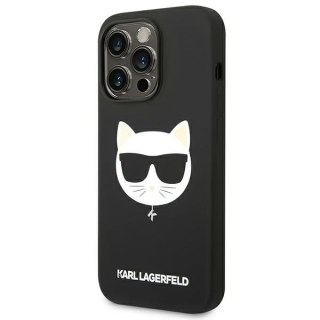 Etui Karl Lagerfeld KLHMP14XSLCHBK do iPhone 14 Pro Max 6,7" hardcasek Silicone Choupette Head Magsafe czarny/blac