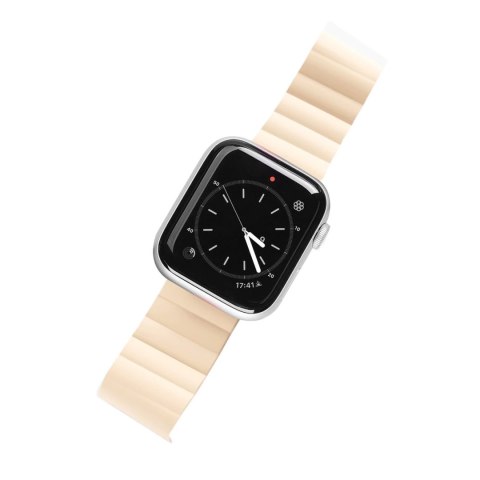 Pasek Dux Ducis Magnetic Strap Apple Watch Ultra bransoletka magnetyczna opaska beżowy (Chain Version)