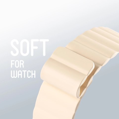 Pasek Dux Ducis Magnetic Strap Apple Watch Ultra bransoletka magnetyczna opaska beżowy (Chain Version)
