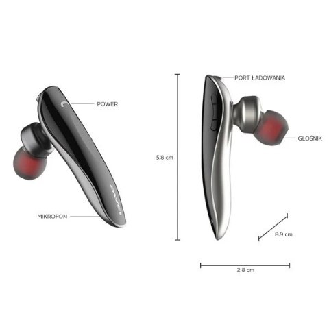 Słuchawka Bluetooth AWEI mono N1 szary/grey